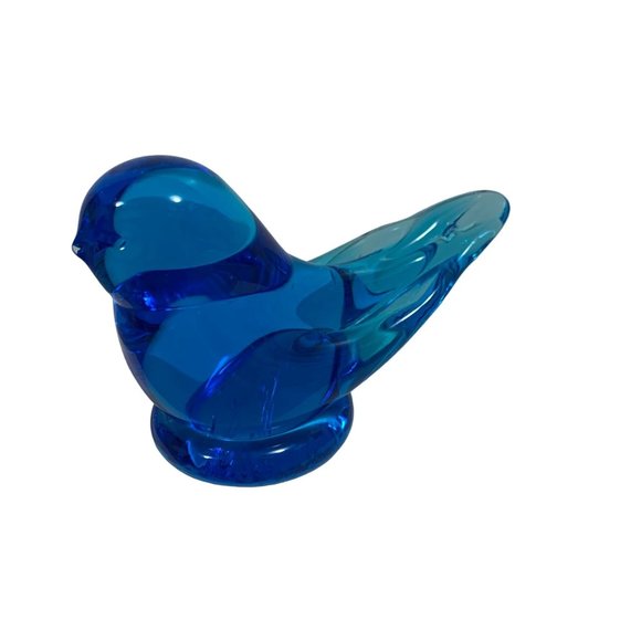 Vintage 1999 Bluebird Of Happiness Leonard Ward Art Glass Bird Figurine - Picture 3 of 8